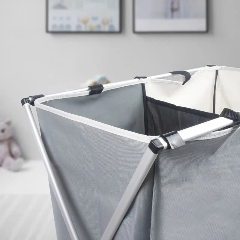 3 Section Printed Laundry Basket